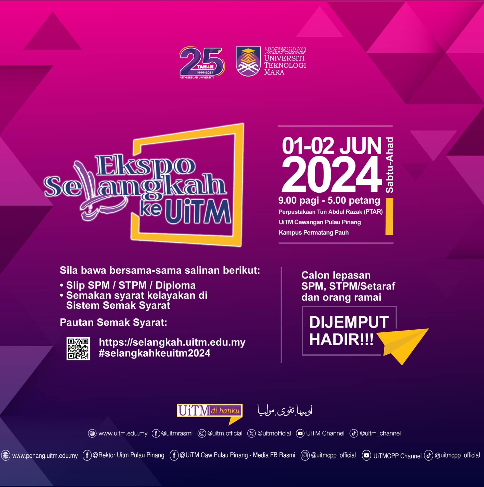 Ekspo Selangkah ke UiTM 2024 Poster